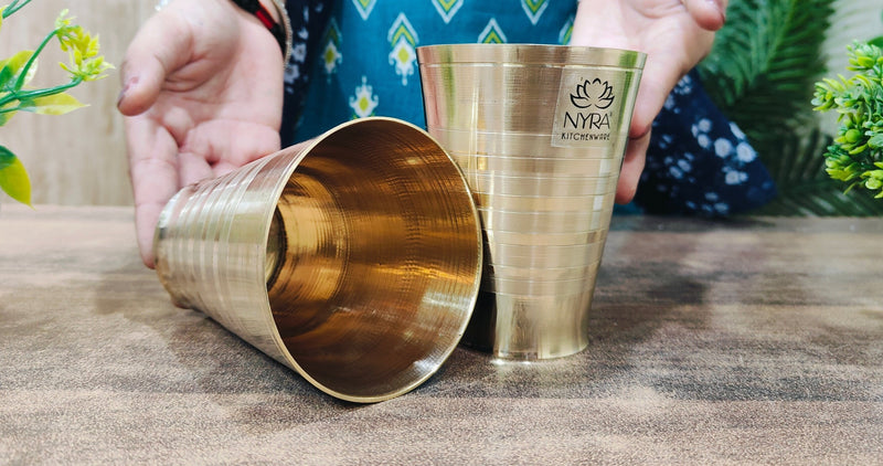 Brass Water Glass (Pital Tumbler) – Drinking Tumbler