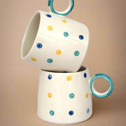 Nurture India Bright Playful Polka Dot Mug Large 15-oz