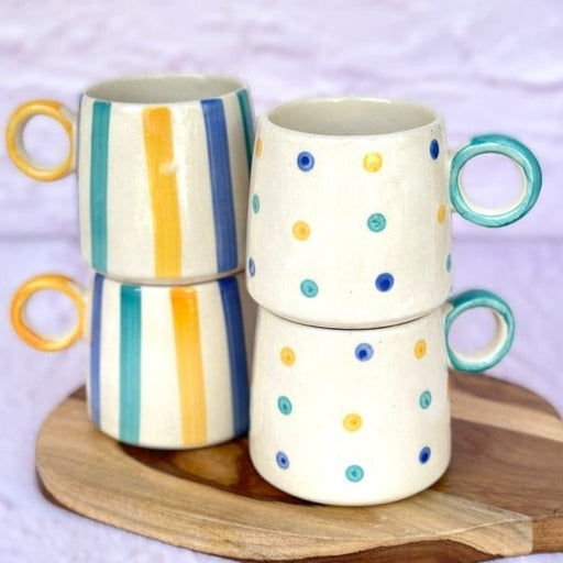 Nurture India Bright Summer Mug Bundle 15-oz 4-Piece Set