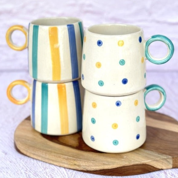 Nurture India Bright Summer Mug Bundle 15-oz 4-Piece Set