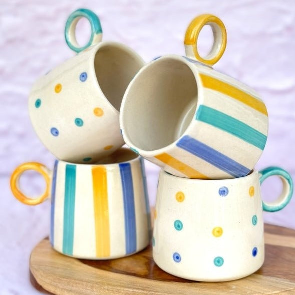 Nurture India Bright Summer Mug Bundle 15-oz 4-Piece Set