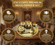 Traditional Brass Dinner Thali Set – Kitchen Utensil