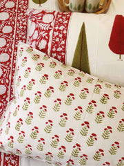 local-kala-red-pine-hand-block-bedsheet-108x108-inches