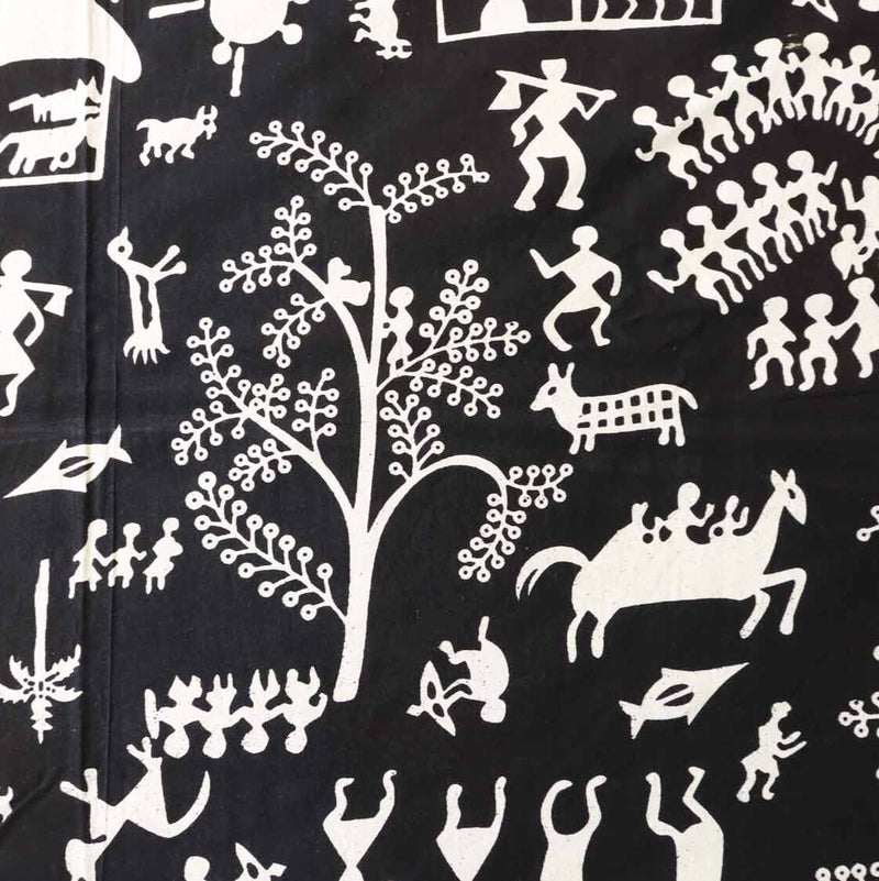 local-kala-black-and-white-village-flat-i-fitted-bedsheet-90x108-inches