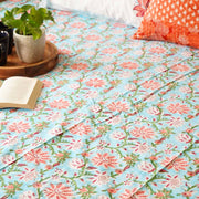 local-kala-ambar-handblock-percale-bedsheet-108x108-inches