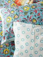 local-kala-haryali-handblock-bedsheet-100x108-inches