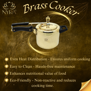 Pure Brass Cooker with Kalai/Tin Coating-Inner Lid Pressure Cooker – Kitchen Utensil