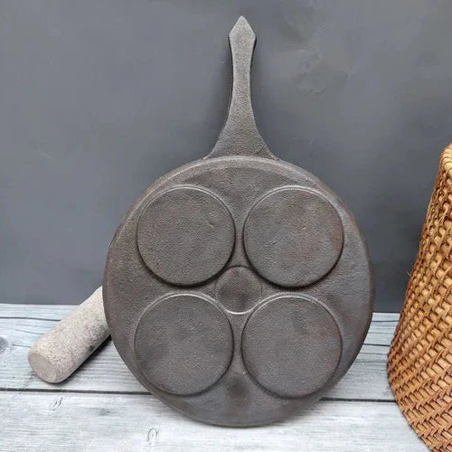 Cast Iron Mini Uthappam Pan - 4 Cavities – Cooking Pan