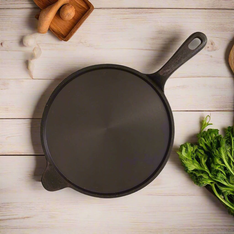 Cast Iron Tawa With Long Handle – Cast Iron Dosa Griddle