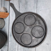 Cast Iron Mini Uthappam Pan - 4 Cavities – Cooking Pan