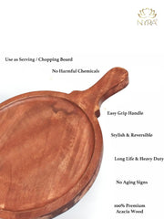 Wooden Pizza Serving Bat with Handle – Pizza Serving Board