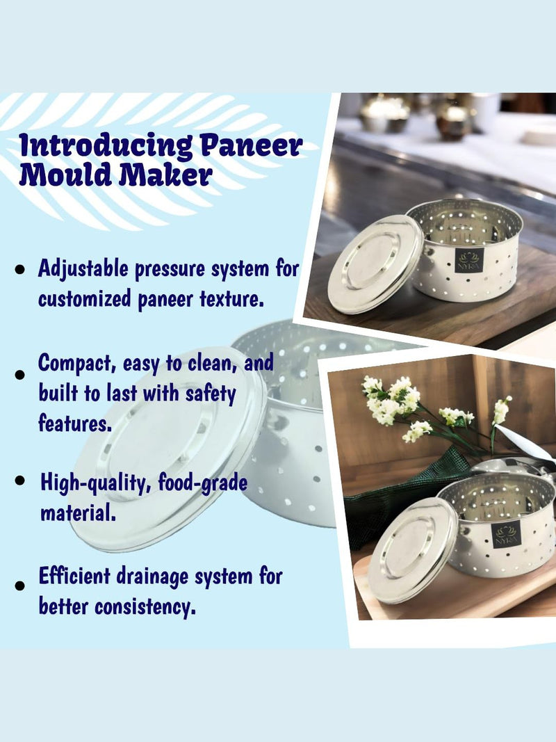 Premium Stainless Steel Round Cheese/Paneer Mould/Maker  – Kitchen Utensil