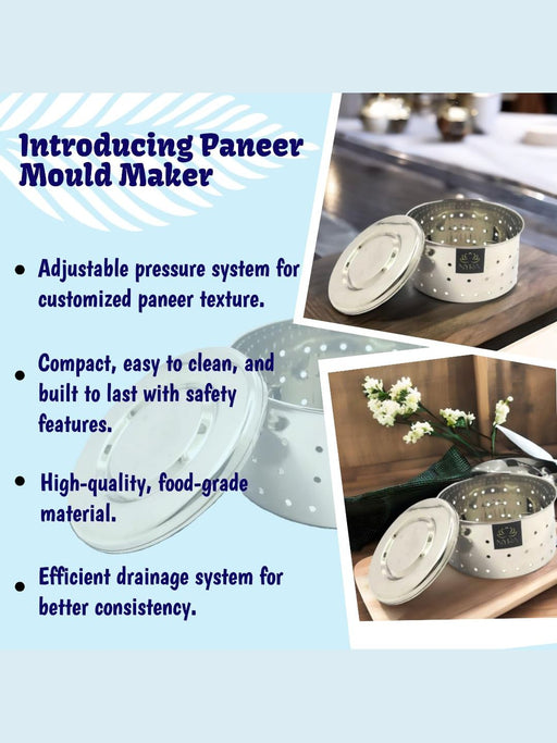 Premium Stainless Steel Round Cheese/Paneer Mould/Maker  – Kitchen Utensil