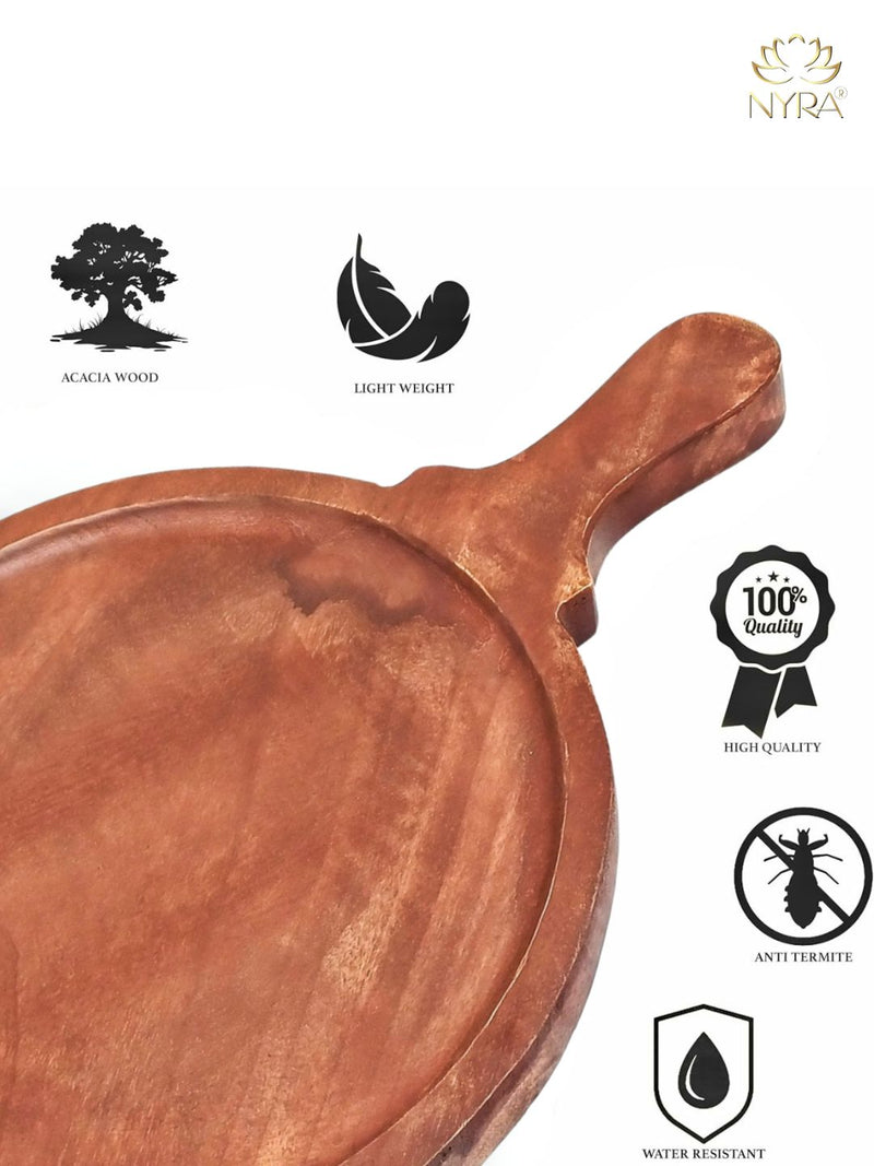 Wooden Pizza Serving Bat with Handle – Pizza Serving Board