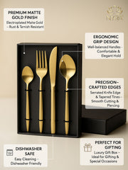 Nyra® 4-Pc Gold Stainless Steel Cutlery Set – Kitchenware