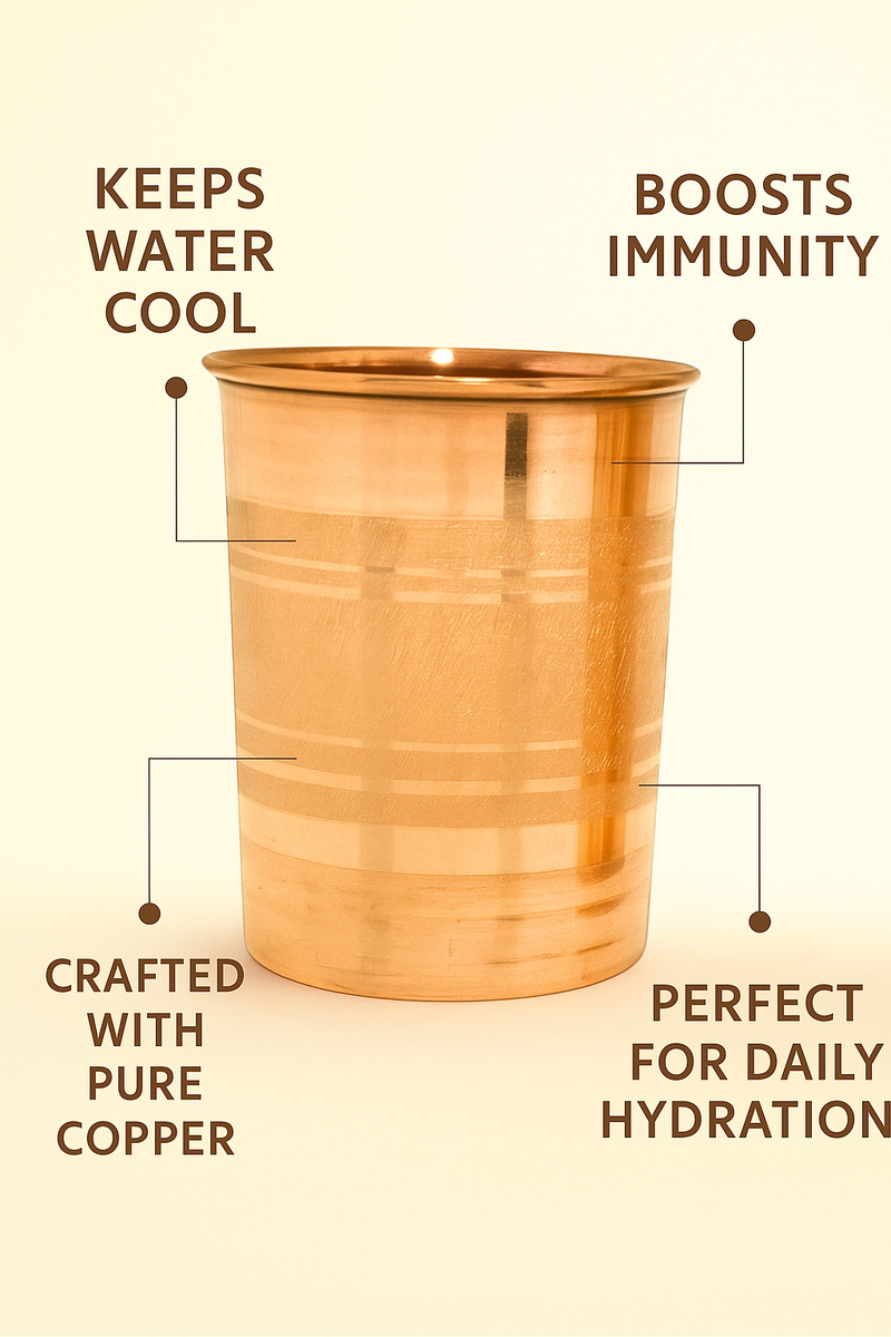 Handmade Copper Glass/Tumbler– Drinking Glass