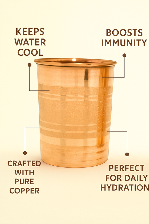 Handmade Copper Glass/Tumbler– Drinking Glass