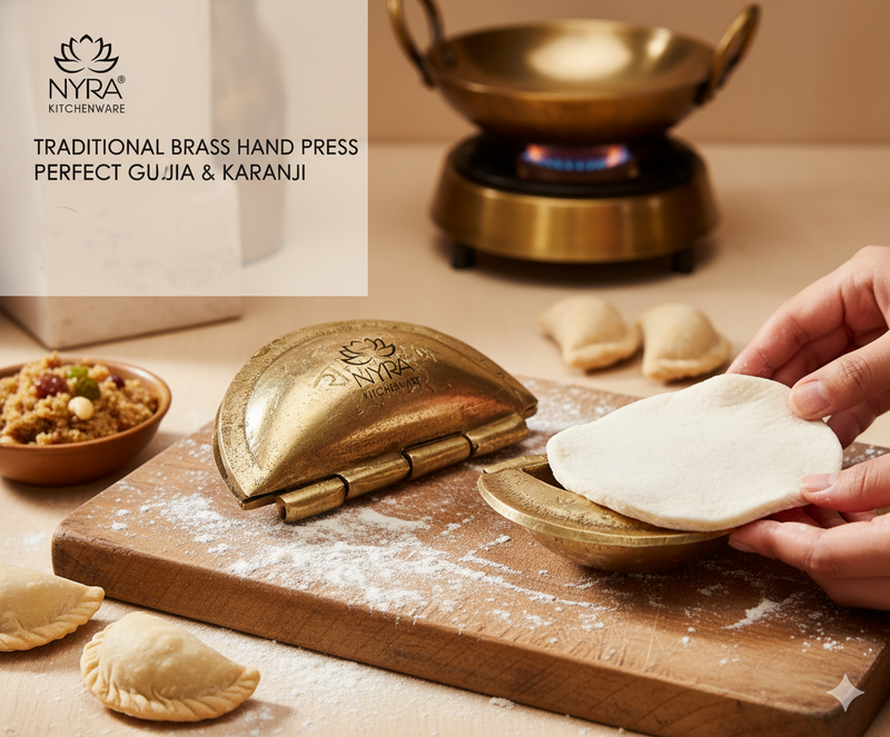 Pure Brass Gujiya / Karjikai Mould – Kitchen Utensil