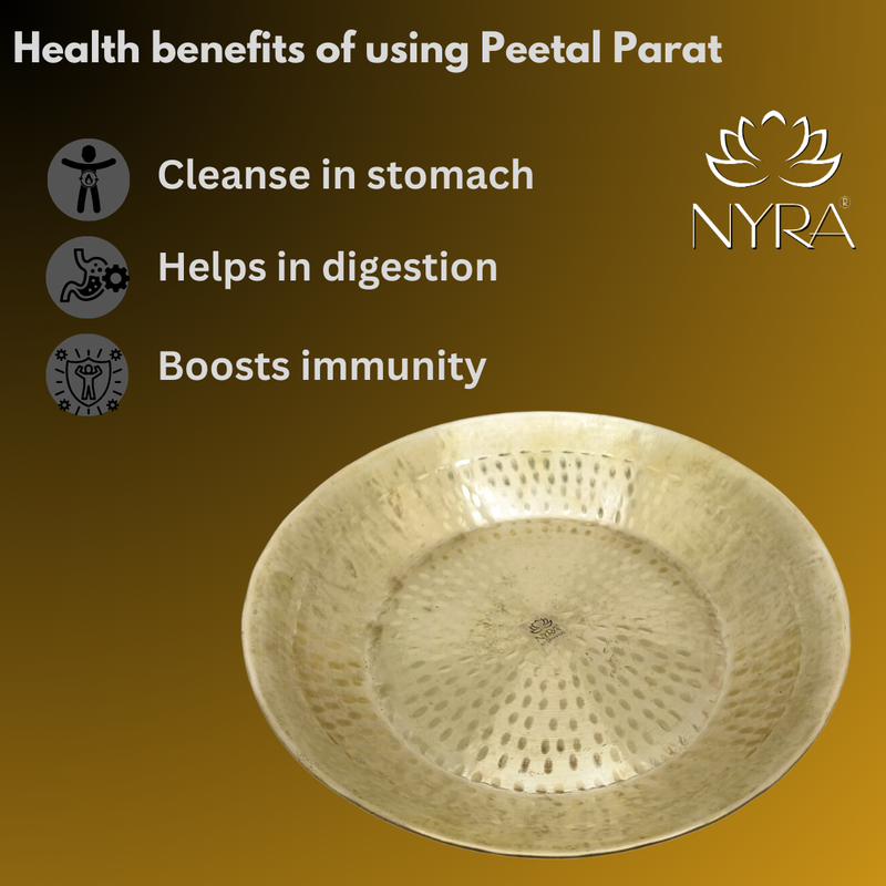 Traditional Brass Hammered Parat – Kitchen Utensil