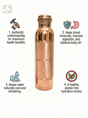 Pure Copper Water Bottle with silver touch – Copper Water Bottle