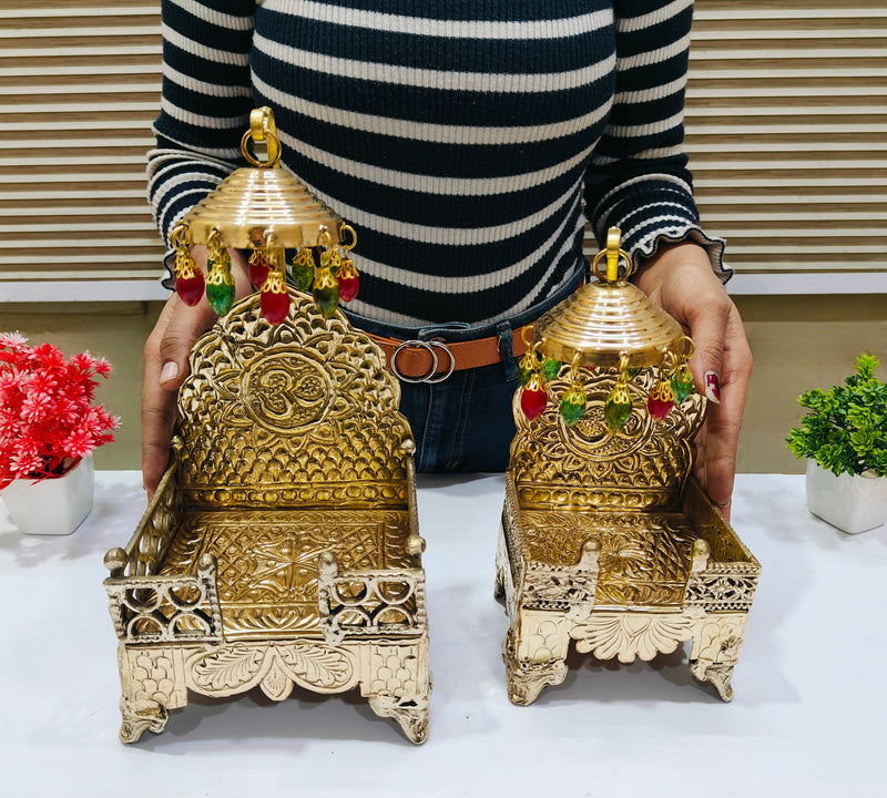 Pure Brass Singhasan/Throne for God Idols