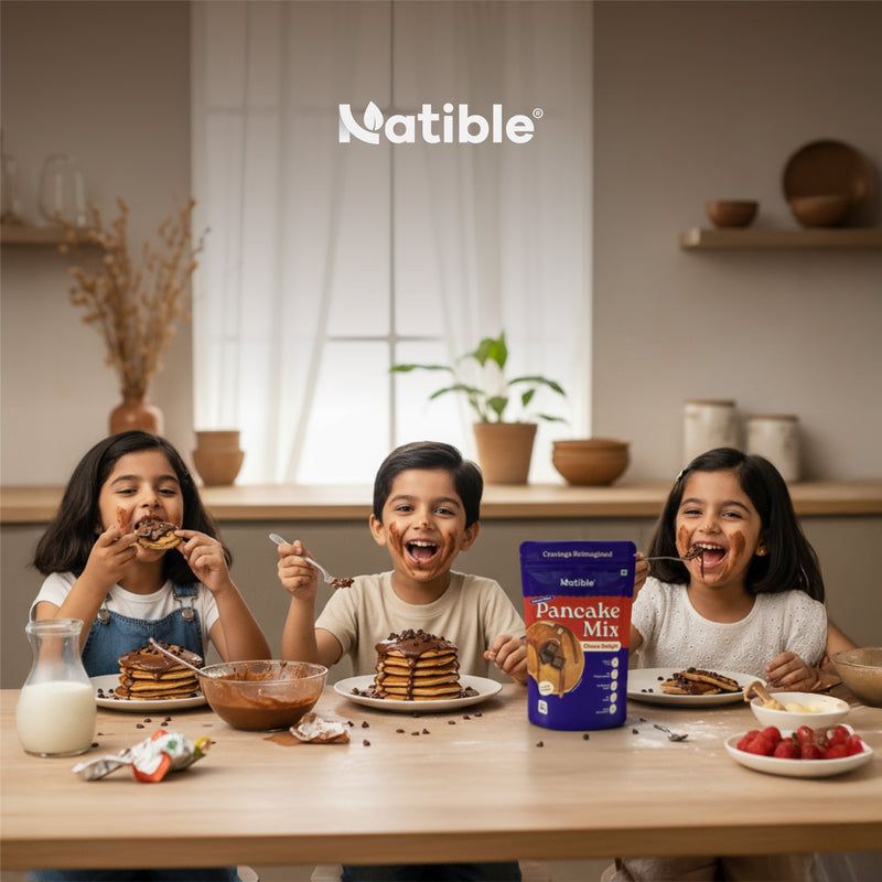 Natible Instant Millet Pancake Mix-Chocolate – Easy Breakfast Pancake Mix (7.05 oz)