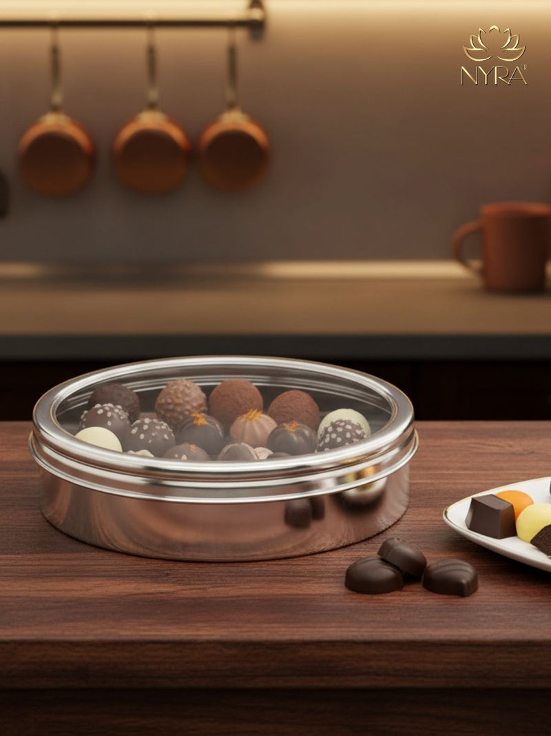 Stainless Steel Storage-Box with See Through Lid – Storage Container