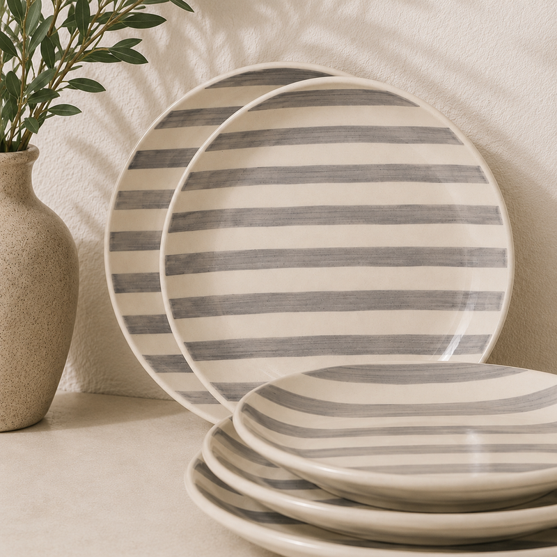 ceramic-kitchen-noir-ivory-stripe-dinner-plates