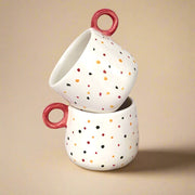 Nurture India Colourful Dots Ceramic Coffee Cup 12-oz