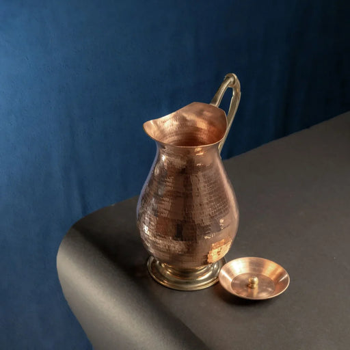Copper Water Curved Jug: Traditional Design – Copper Water Jug