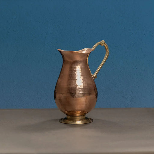 Copper Water Curved Jug: Traditional Design – Copper Water Jug