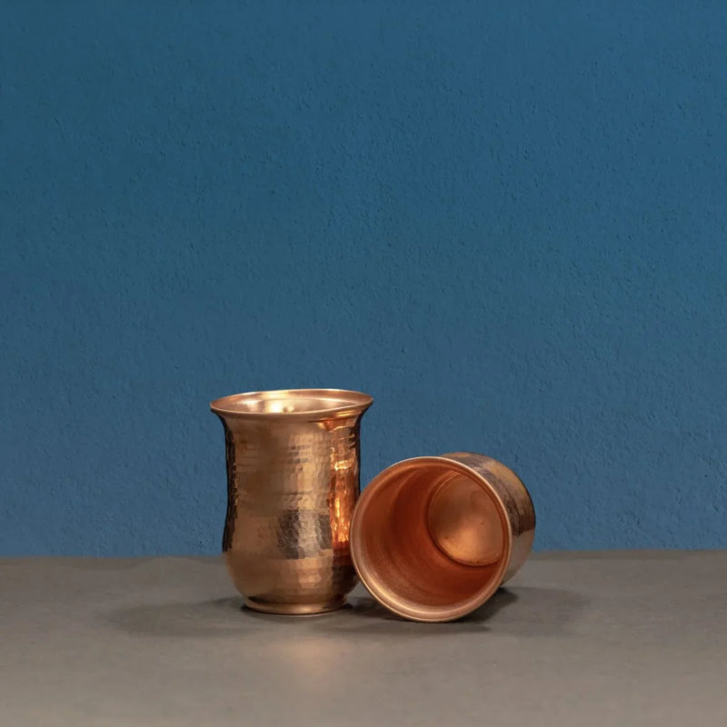 Copper Water Curved Jug: Traditional Design with 4 Glasses – Copper Water Jug