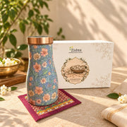 zishta-copper-enamel-flower-carafe-gift-set