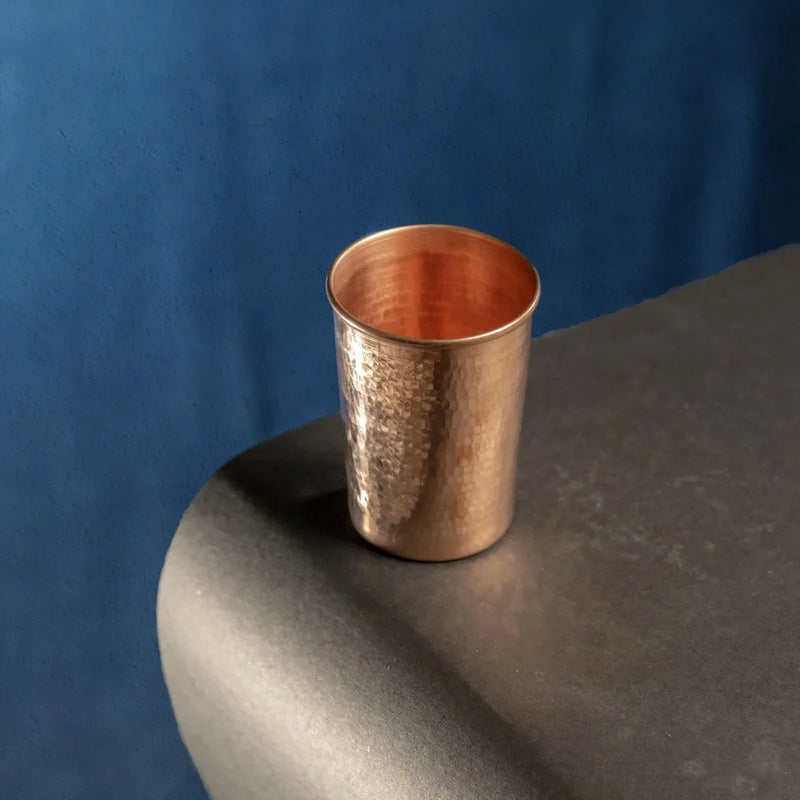 Copper Water Tumbler-Glass Set – Copper Drinking Glass Set