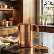 Pure Copper/Tamba Water Jug with Lid – Kitchen Utensil