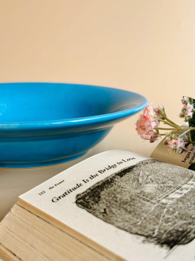 Nurture India Have It All Pasta Bowl Bright Blue