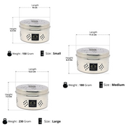 Stainless Steel Coriander Storage Box with Air Ventilation Holes  (Set of 3)– Storage Container