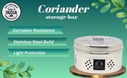 Stainless Steel Coriander Storage Box with Air Ventilation Holes – Storage Container