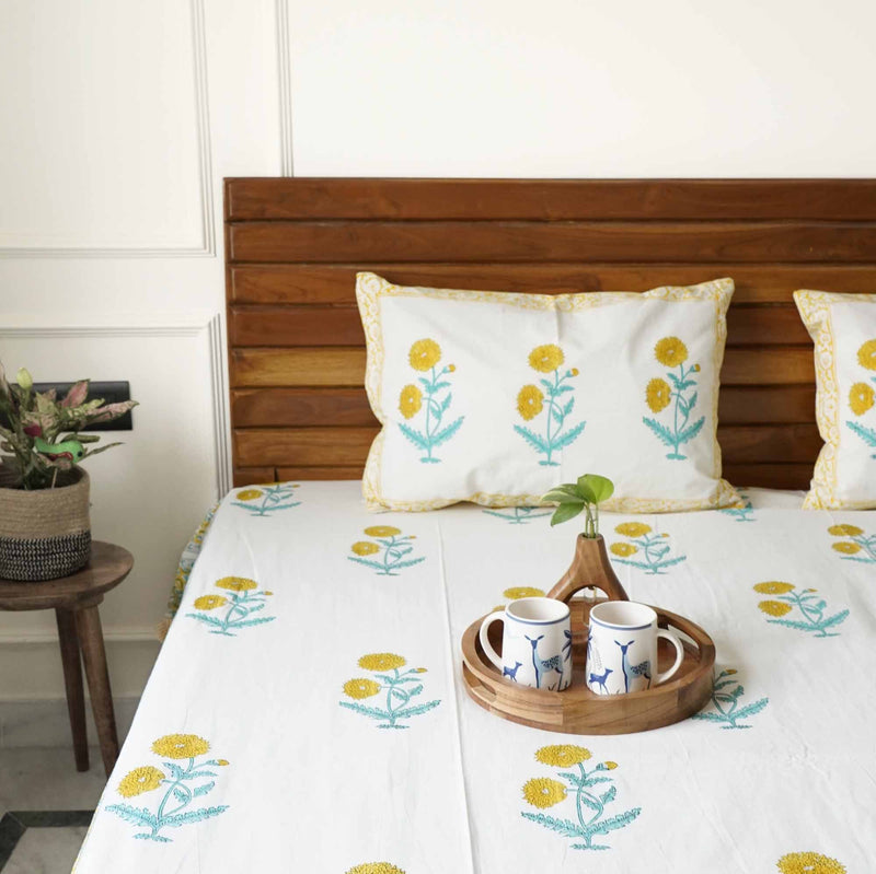 local-kala-genda-hand-block-bedsheet-108x108-inches