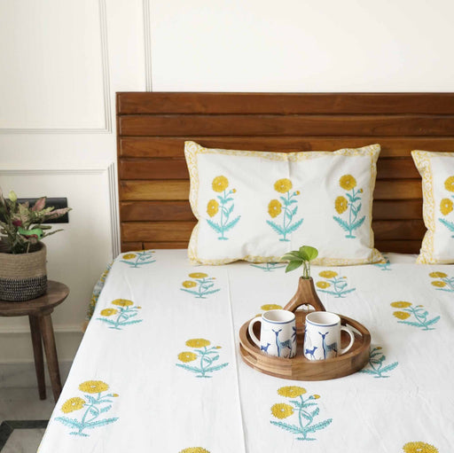 local-kala-genda-hand-block-bedsheet-108x108-inches