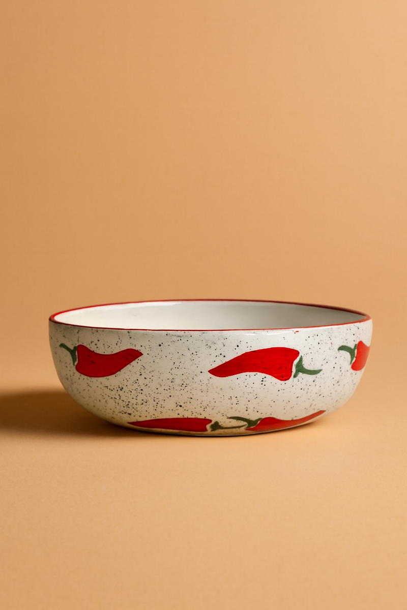 Nurture India Keep It Spicy Ceramic Bowl Large