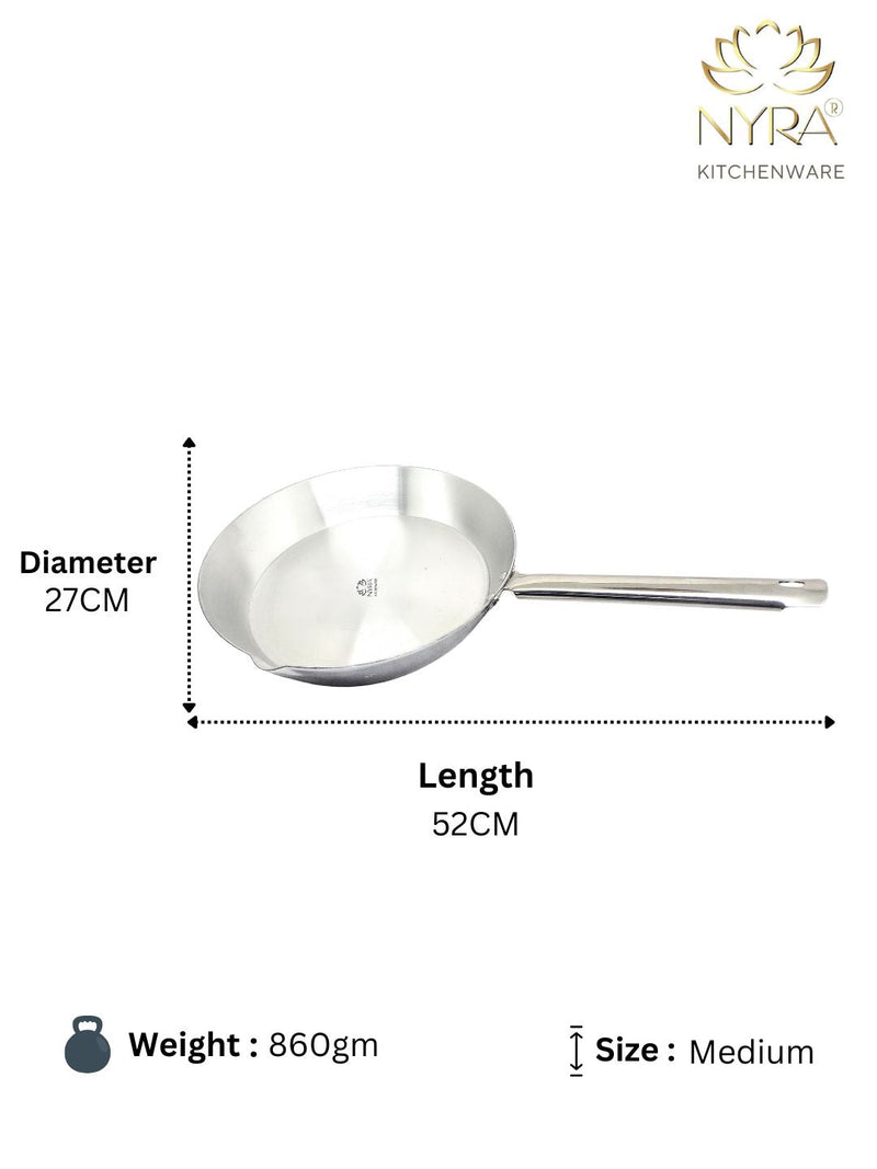 Aluminium Fry Pan with Stainless Steel Handle - for Cooking and Frying – Frying Pan