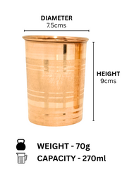 Handmade Copper Glass/Tumbler– Drinking Glass
