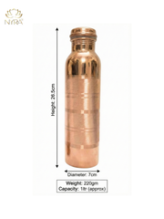 Pure Copper Water Bottle with silver touch – Copper Water Bottle