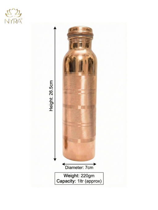 Pure Copper Water Bottle with silver touch – Copper Water Bottle