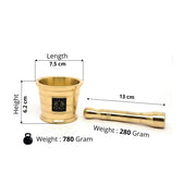Pure Brass Mortar & Pestle – Kitchen Utensil