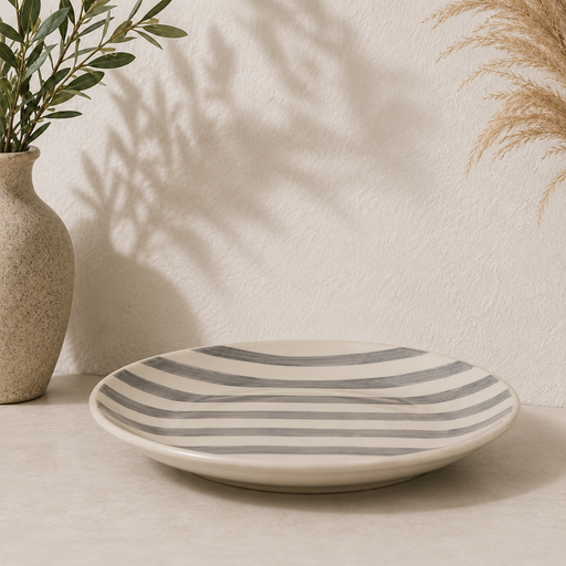 ceramic-kitchen-noir-ivory-stripe-dinner-plates