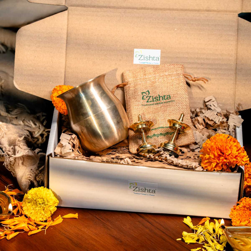 Divya Kansa Lota Deepam Set – Oil Lamp