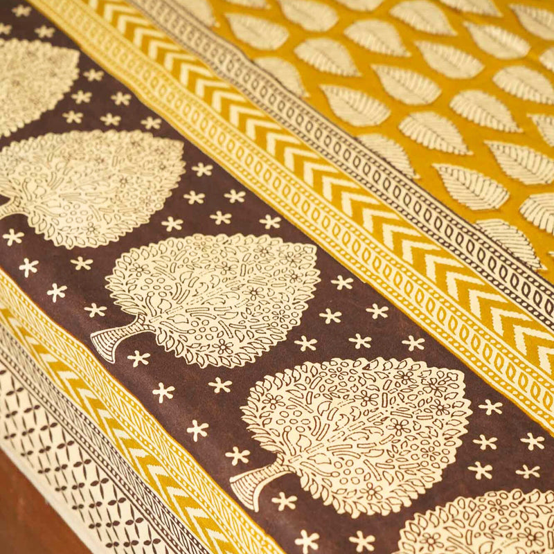 local-kala-kalamkari-mustard-leaf-flat-i-fitted-bedsheet-90x108-inches