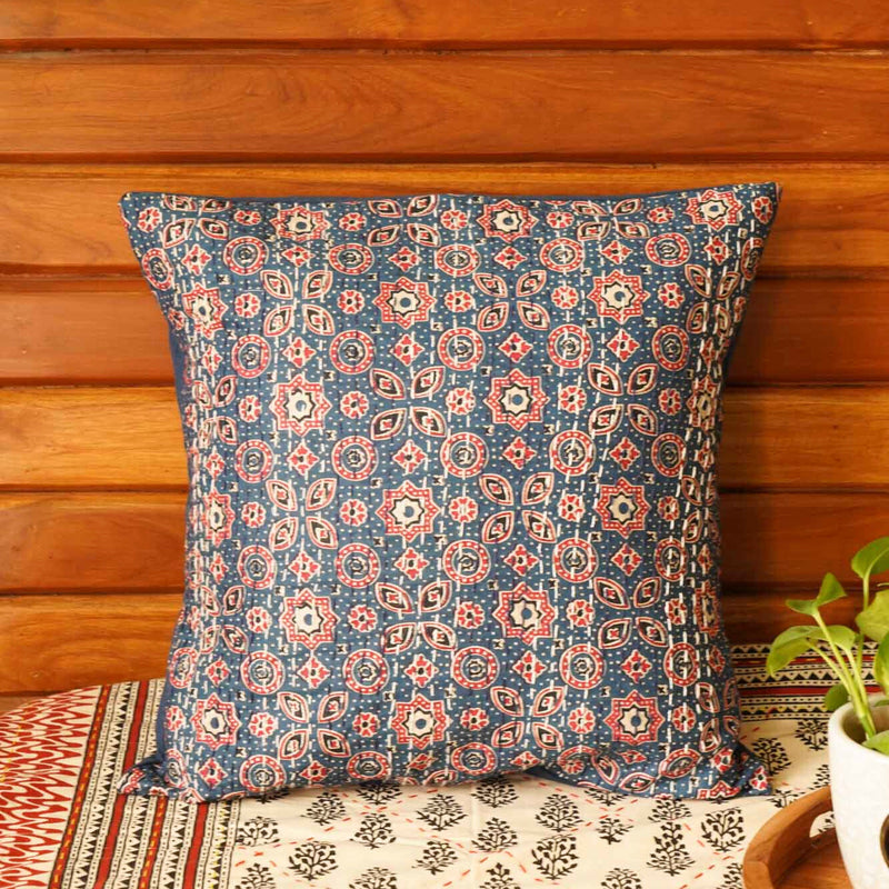 local-kala-ajrak-violet-kantha-cushion-cover